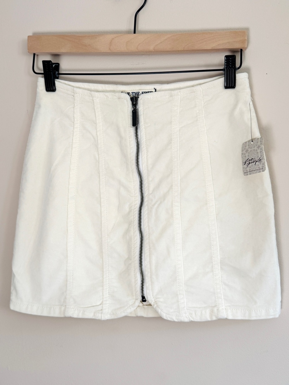 Free People Corduroy Zip-Up Mini Skirt